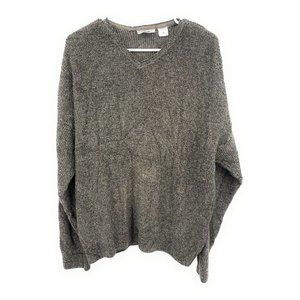 VINTAGE Giorgio di Firenze Sweater XL Brown Knit Pullover‎ Mens L